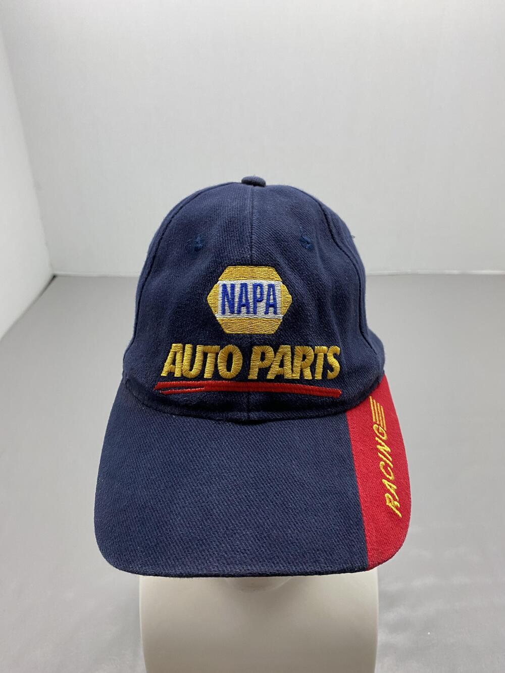 NAPA Auto Parts Hat Cap Strap Back One Size Blue Racing Cotton Canvas Mens